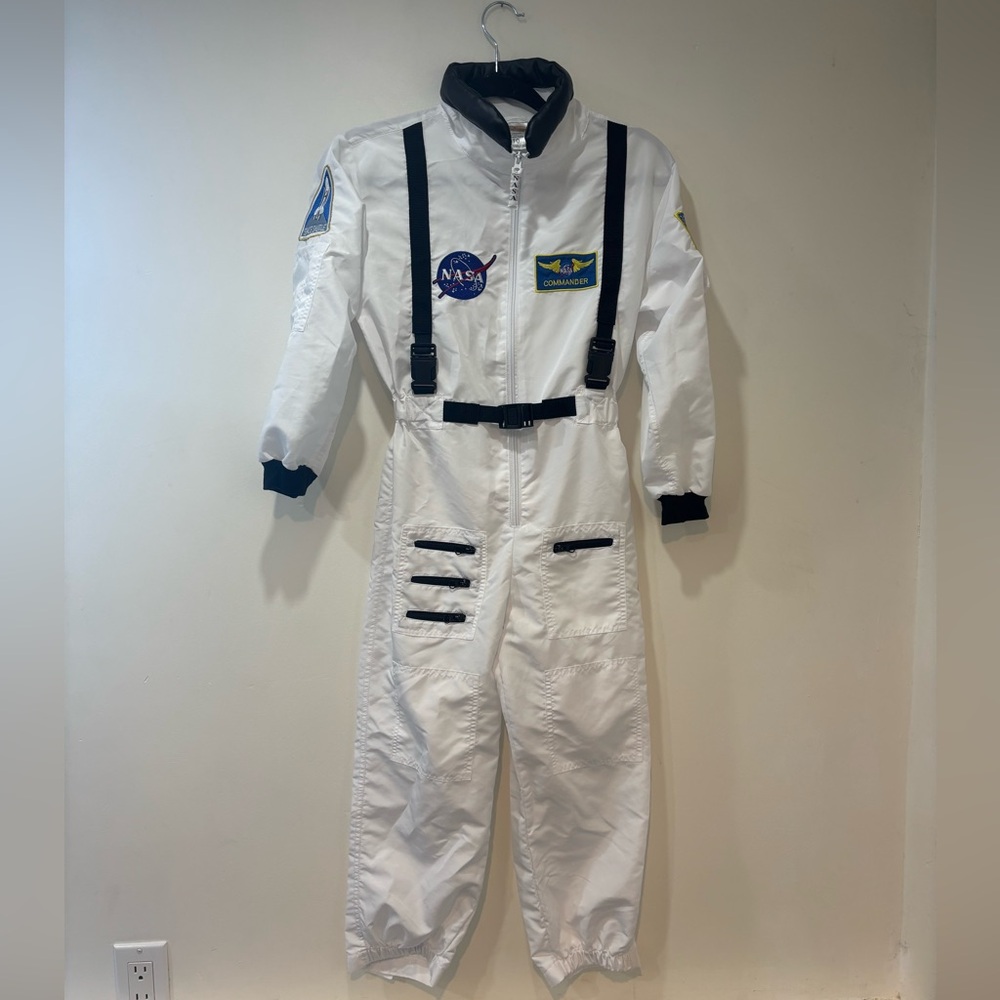 White and Black NASA Costume Jumpsuit